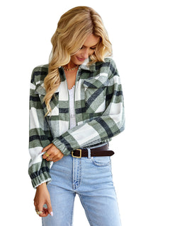 N.O.W. Women's Festive Plaid Outerwear Jacket