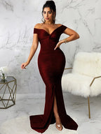 Goddess Glamour V Neck Bodycon Dress 🌟