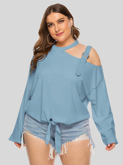 Chic Bow Detail Plus Size T-Shirt