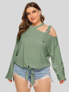 Chic Bow Detail Plus Size T-Shirt