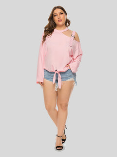 Chic Bow Detail Plus Size T-Shirt