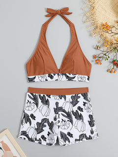 Garden Dreams High Waist Boxer Bikini
