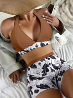 Garden Dreams High Waist Boxer Bikini