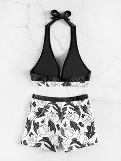 Garden Dreams High Waist Boxer Bikini