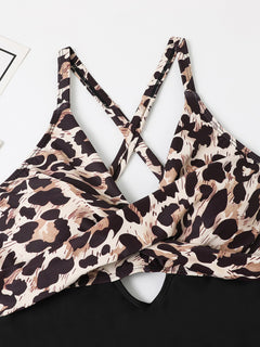 Leopard Print One-Piece Swimsuit Adventure