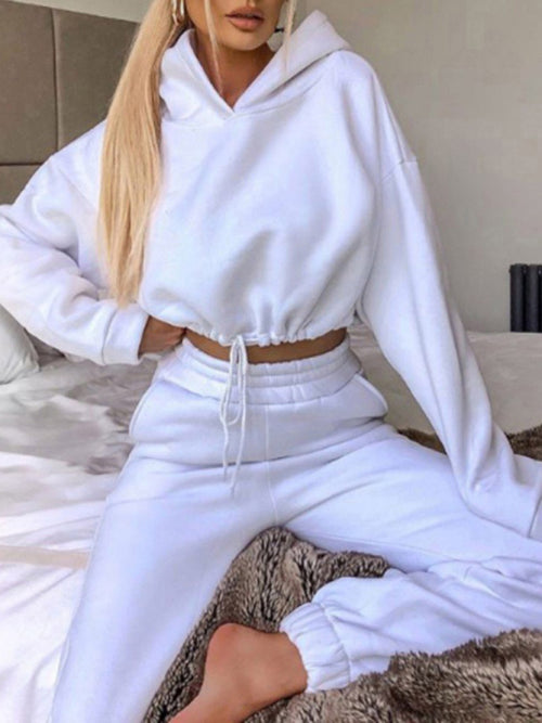 Chic Casual Long-Sleeved Sweater Pants Set for Women