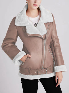 N.O.W. Women's Luxe Winter Fur Motorcycle Coat