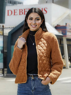 N.O.W. Plush Gray Luxe Zip-Up Jacket