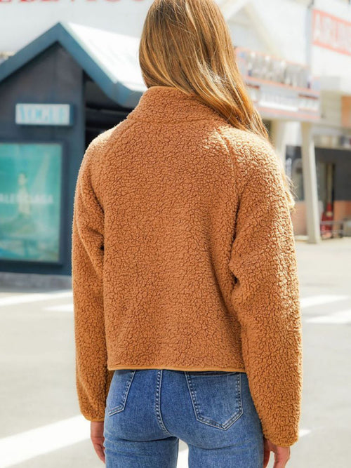 N.O.W. Plush Gray Luxe Zip-Up Jacket