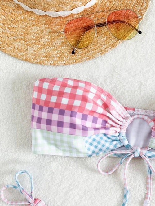 Floral Plaid Dream Swimsuit for Fun