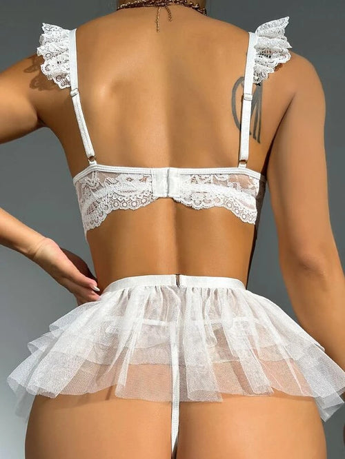 Scarlet Desire Hollow Backless Set