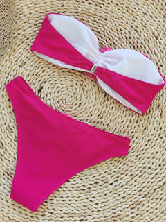 Whimsical High-Waisted Bloom Bikini Set