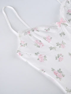 Enchanted Floral Lace Suspender Skirt 🌺