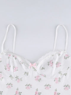 Enchanted Floral Lace Suspender Skirt 🌺