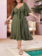 Graceful Curves Bow Dress