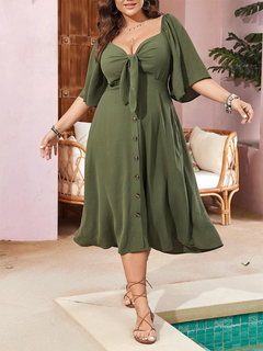 Graceful Curves Bow Dress