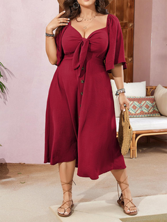 Graceful Curves Bow Dress