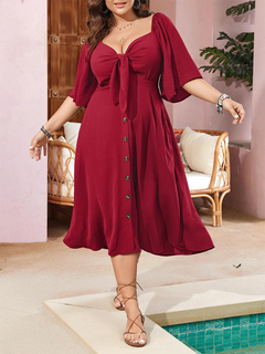 Graceful Curves Bow Dress