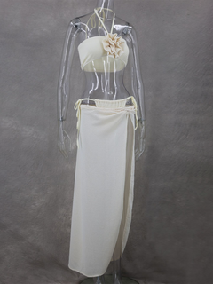Tube Top and Slit Skirt Set