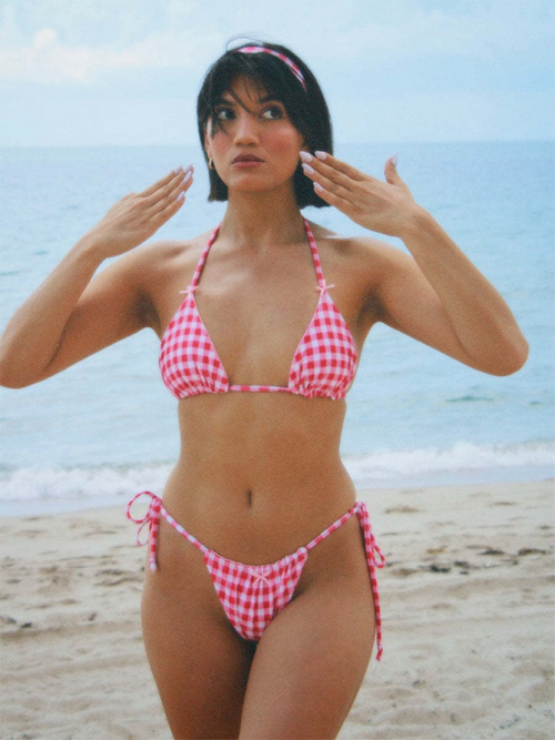 Sunny Triangle Drawstring Bikini Delight