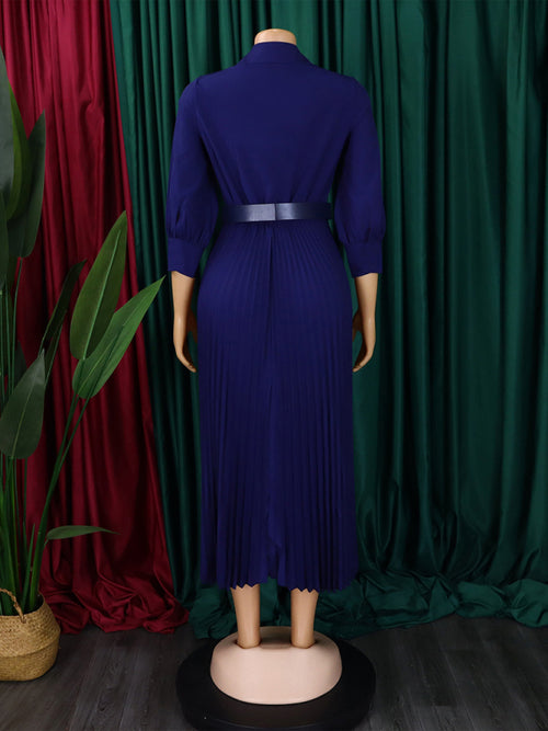 Autumn Ember Pleated Dress