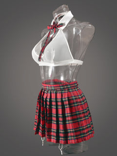 Plaid Pleated Lingerie Delight