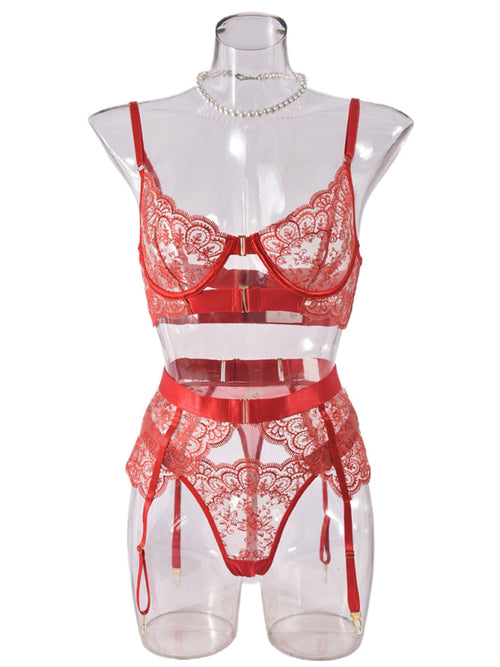 Seductive Scarlett Lace Ensemble