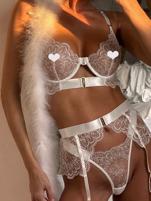 Seductive Scarlett Lace Ensemble