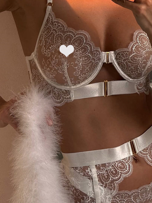 Seductive Scarlett Lace Ensemble