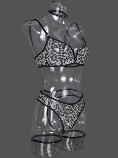 Luxe Leopard Print Mesh Set