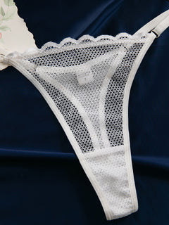 Seductive Hollow Wave Lace Set