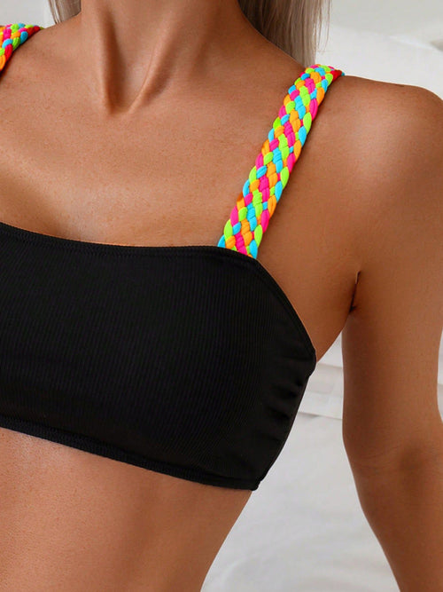 Multicolor Braided Bikini for Spring-Summer