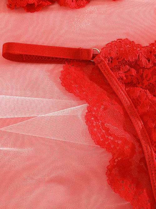 Seductive Sheer Lace Lingerie Set