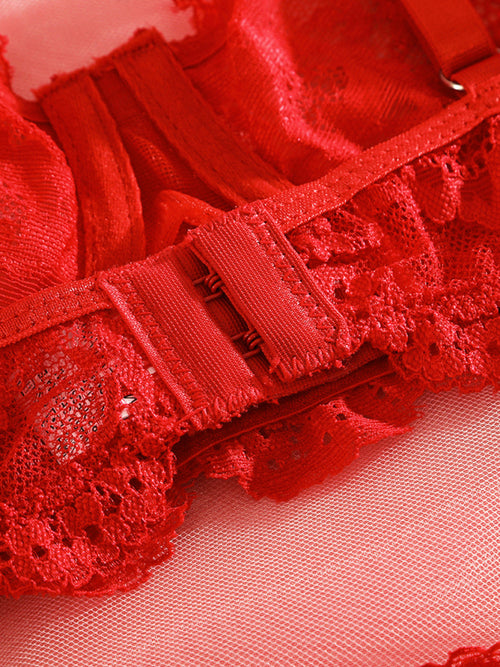 Seductive Sheer Lace Lingerie Set