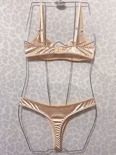 Seductive Satin Underwire Bra Set