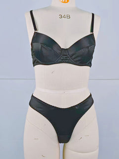 Seductive Satin Underwire Bra Set