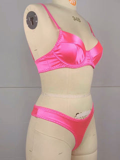 Seductive Satin Underwire Bra Set