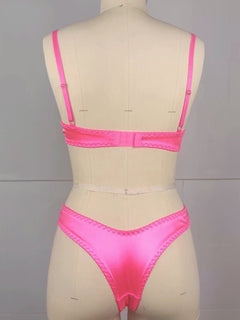 Seductive Satin Underwire Bra Set