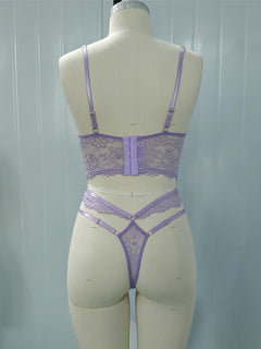 Floral Elegance Lace Bra Set