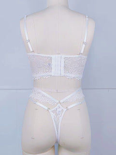 Floral Elegance Lace Bra Set