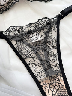 Elysian Rose Embroidered Lingerie Set