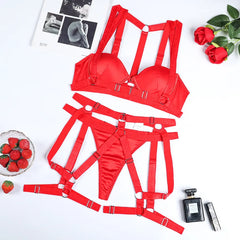 Dark Luxe Satin Lingerie Set