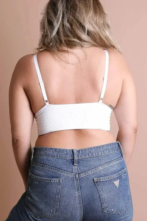 Plus Size Lace Brami – Stretchy Waistband, Elegant & Sexy